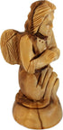 Holy Land Market Small Praying Kneeling Angel, Carved in Olive Wood (5.4 Inches or 13.5cm)