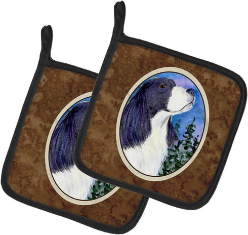 Caroline's Treasures SS8985PTHD English Springer Spaniel Pair of Heat Resistant Pot Holders, 7 1/2 x 7 1/2