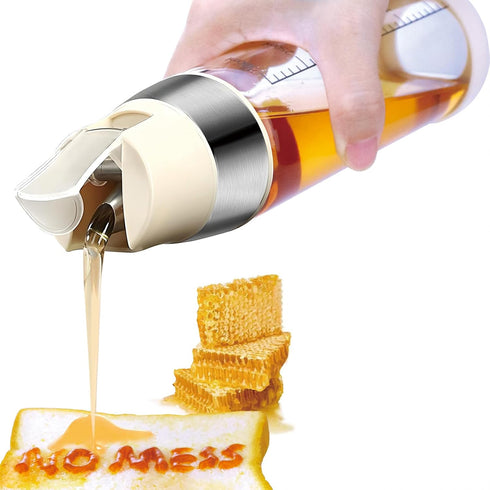 Matifaner Honey Dispenser No Drip, Maple Syrup Dispenser, Olive Oil Dispensers, Glass Jar
