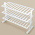 Closet (3-Tier) Varhomax White Shoe Rack, Bamboo Shoe Rack Organizer for and Entryway, Thick Wooden Free Standing Shoe