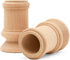 Classic-Style Wooden Candle Cups - Set of 4 with 7/8 Inch Taper Candle Hole, Unfinished by Woodpeckers