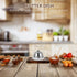 Ceramic Butter Dish with Lid - Stainless Steel Dome Container for Countertop, Kitchen Use
