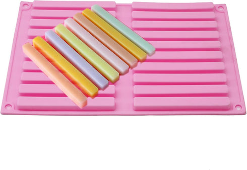 X-Haibei 20 Bars Biscuit Chocolate Sticks Silicone Mold, 10cm Length