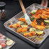 Stainless Steel Roasting Pan, Broiler Pan with Rack Set, Rectangular Roaster for Cooking and Baking