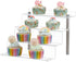 Acrylic Riser Shelf 4 Tier Clear Display Stand for Collectibles, Cupcakes, Perfumes, 9 x 8.3 x 6.8 in (Small, 2 Pack)