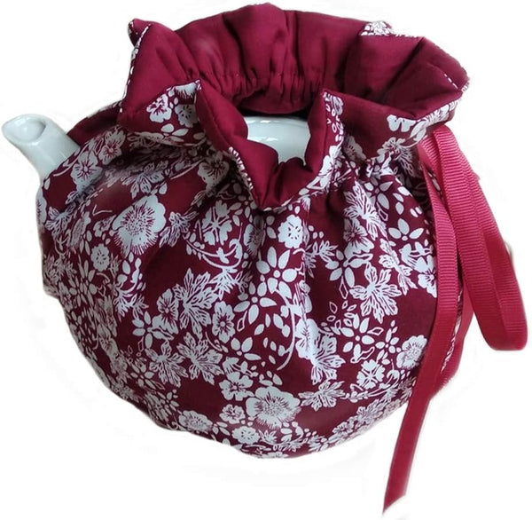Tea Cosy, Cotton Vintage Floral Teapot Dust Cover, Decorative Cozy with Insulation Pad for Kitchen Home