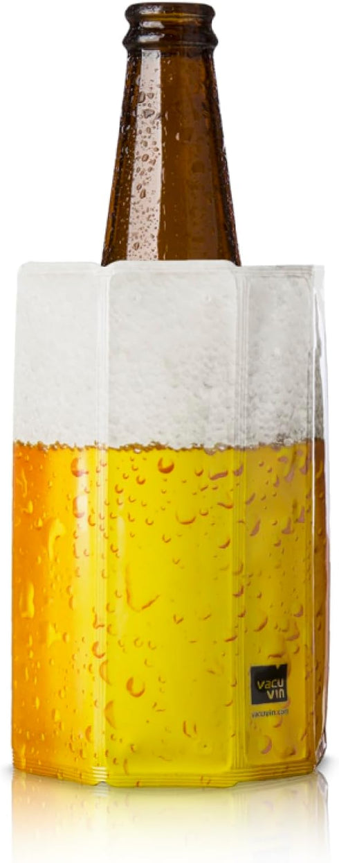Vacu Vin Flexible Beer Cooler Sleeve – Reusable Ice Sleeve for Standard Bottles – Portable Drink Chiller