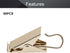 MroMax 60PCS Curtain Clip Hook Set for Home Decoration, Light Gold