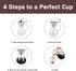 T-mark Pour Over Coffee Maker with Reusable Double-layer Stainless Steel Filter, 800ml/27oz BPA-Free Glass Carafe
