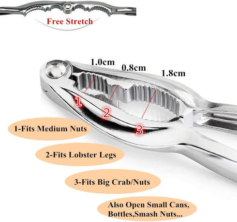 Set, 8Pcs Set Lobsters Crackers and Picks Crab Leg Cracker Tools - Stainless Steel Seafood Crackers & Forks Nuts