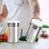 Accmor 2pcs Stainless Steel Dredge, Salt Pepper Dredge Shakers with Handle, 14 Ounce Seasonings Spice Shakers with Lid