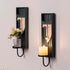 Set 2 17.7 4.33 5.1 inches, of Boho Wall Decor, Modern Abstract Face Candle Sconces, Artistic Sculptural Design, x x