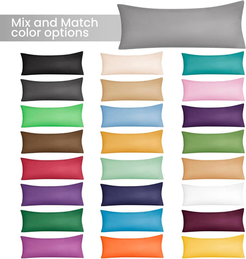 EVOLIVE Ultra Soft Body Pillow Cover, 21"x54" with Hidden Zipper Closure in Navy