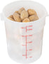 Restaurantware-Met Lux 22 Quart Food Storage Container - Translucent Storage Container with Red Volume Markers