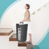 StorageRight 115L Large Laundry Basket, Collapsible Waterproof Hamper with Foam Protected Aluminum Handles (Grey)