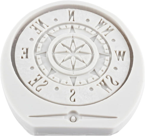 Steampunk Compass Fondant Silicone Mold for Cake Decorating, Cupcake Topper, Candy Chocolate