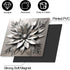 Stainless Steel Flower Magnetic Dishwasher Cover, Decorative Metal Art Style Kitchen Appliance Sticker, 23"x26"