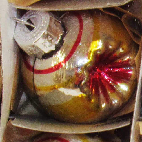 Kurt Adler 30mm Solid and Reflector Glass Ball Ornament Set - 16 Piece