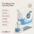 2 Pack Laundry Detergent Holder Riser Organizer - Clear Acrylic Dispenser Stand with Gravity Flow Base and Cap Station