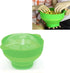 Collapsible Silicone Popcorn Popper Bowl with Lid, Microwave Hot Air Popcorn Maker, Silicone Collapsible Bowl
