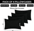 Utopia Bedding King Pillow Cases - 4 Pack Black Soft Brushed Microfiber Fabric, Envelope Closure, 20 x 40 Inches