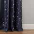 52" 108" Lush Decor Star Blackout Window Curtain Panels Pair W x L Navy - Blackout Curtains for Bedroom - Dark Blue