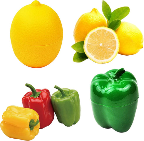 LICHMA 5pcs (5pcs) Plastic Vegetable Storage Box Lemon Onion Tomato Green Pepper and Garlic Insurance Container Fruit