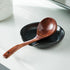 Dark Black Gomakren Ceramic Spoon Rest Holder for Kitchen Counter, Utensil Rest, Spatula Holder for Stove Top.