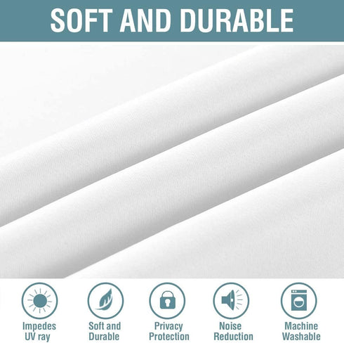 H.VERSAILTEX White Curtain, 84 inches Long Thermal Insulated Window Treatment Panel for Living Room