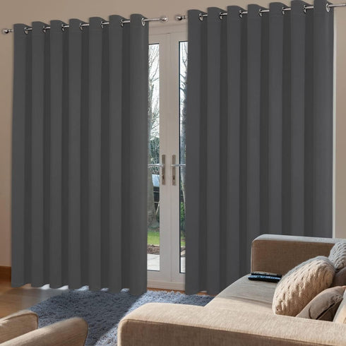 Joydeco Blackout Curtains for Sliding Glass Doors, Extra Wide 100 x 96 inches, Room Divider Curtains for Patio Living