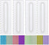 Antallcky Decorating Comb and Icing Smoother Set of 4 Pack for Cake Edge Tools, Plastic Sawtooth Scraper