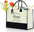 HODREU Gigi Mimi Grandma Nana Granny Mama Weekend Tote Bag for Women Personalized Waterproof Canvas Bag