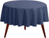 Gee Di Moda 120 Inch Navy Blue Round Tablecloth for 60 to 96 Inch Tables - Heavy Duty Washable Fabric for Buffet,