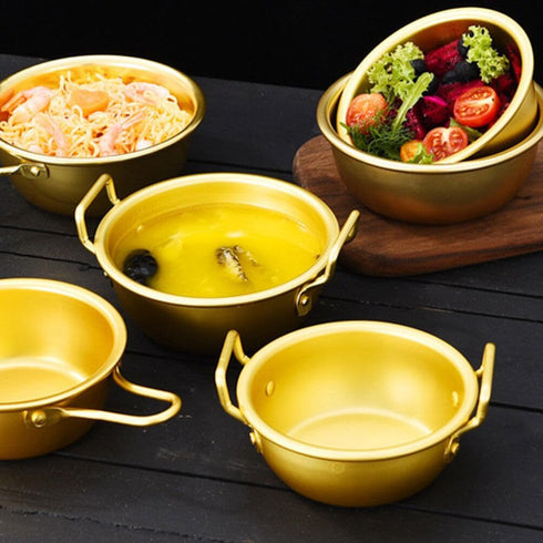 Yardwe Korea Ramen Pot, Fast Noodles Cooking Pot, Aluminum Ramyun Pot with Handles, for Soup, Curry, Pasta
