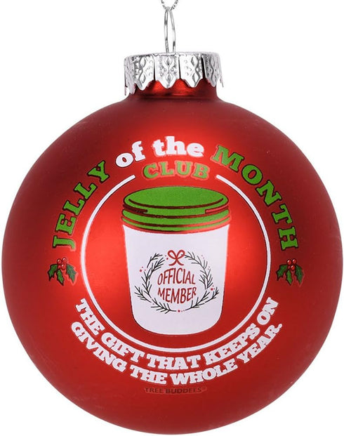 Jelly of The Month Club Red Glass Christmas Ornament by Tree Buddees