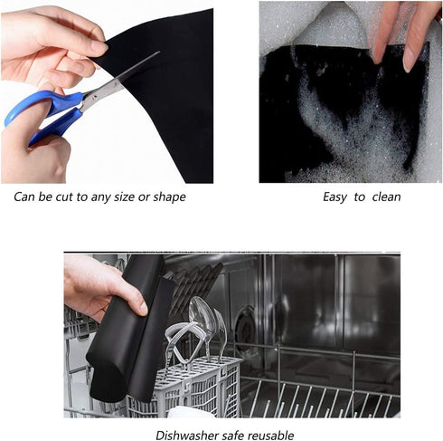 Heavy Duty Oven Liner, Teflon Liner BBQ Grill Mats for Toaster Ovens, 3 Pack (40 * 60cm)