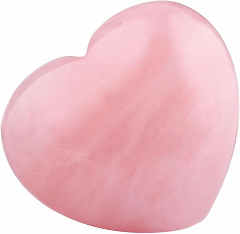 SUNYIK Assorted Natural Gemstones Carved Puff Heart Pocket Stone Set, Healing Palm Crystal Set, Pack of 8 (1")
