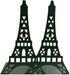 One Pair Creative Paris Eiffel Tower Book Organizer, Metal Bookends for Kids School Library Decoration (Black)