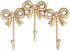 Small Bow Wall Hook,Gold Wall Mounted Functional Hooks,Antique Gold Cast Iron Hook