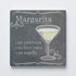 Margarita Drink Recipe Coaster, Joyride Home Decor, 4-inch Square Non-Slip Ceramic Coaster