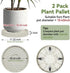 UoeRing 2 11 Inch $9.9 Pcs Plant Caddy with Hidden Wheels Heavy Duty Rolling Plant Stand, Indoor Outdoor Plant Saucer
