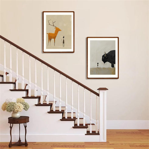 8x10 5x7 6x8 8 10 FLECHAZO Picture Frame Wood with and Mat, Natural Solid Walnut Wooden by Photo Frames for Tabletop