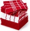 Encasa Terry Cloth Dish Towel Set | 12x12 in Super Absorbent Kitchen Towels for Drying and Cleaning - Pack of 12 Terry