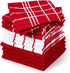 Encasa Terry Cloth Dish Towel Set | 12x12 in Super Absorbent Kitchen Towels for Drying and Cleaning - Pack of 12 Terry