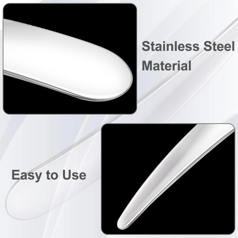 Pndeyo 3pcs Mini Stainless Steel Makeup Spatula, Reusable Cosmetic Cream Spatulas Spoon, Skincare Scoop Applicator