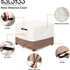 22W 22D 18H Inches Patio Ottoman Cover Waterproof Heavy Duty Square Outdoor Ottoman Covers, x x Patio Furniture