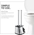 7.5" 9" 20.5") ToiletTree Products Modern Deluxe Freestanding Toilet Brush and Plunger Combo (Black - x x