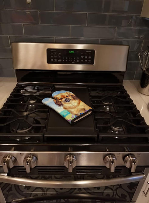 Caroline's Treasures 7078OVMT Tibetan Spaniel Oven Mitt, Heat Resistant, Thick for Hot Pans, Kitchen Glove