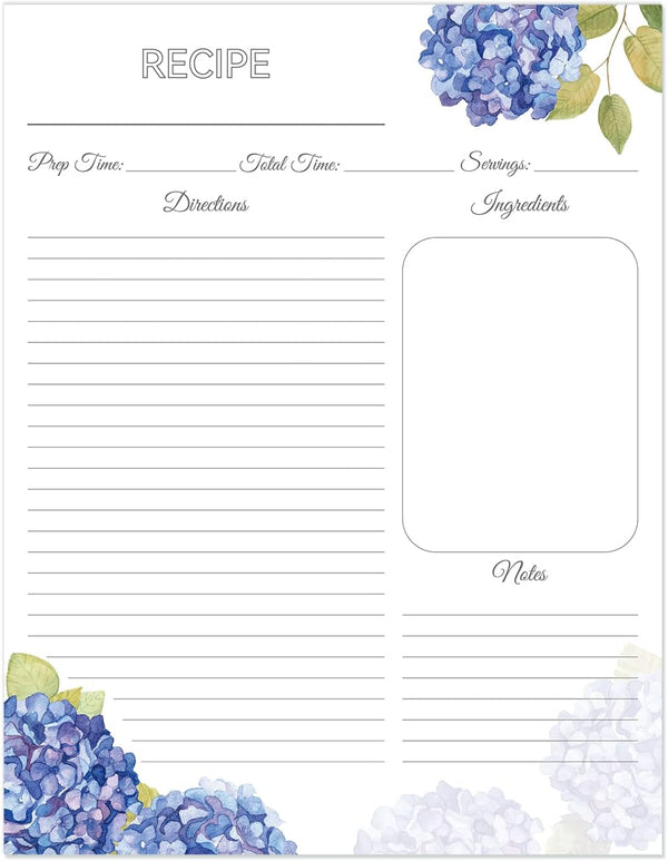 Lubudingjoy Premium Recipe Paper for 8.5" x 11" Recipe Binders, Brilliant Design Letter-Size Recipe Card Sheets 30 Count, Full Size Recipe Refill Pages for Recipe Book by LuBudingJoy