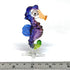 ZOOCRAFT Blown Glass Seahorse Figurine, Purple Collectible Miniature Aquarium Home Decor